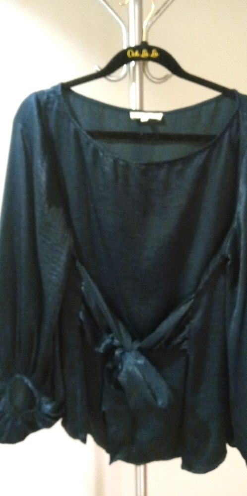 Emerald Balloom Sleeve Blouse